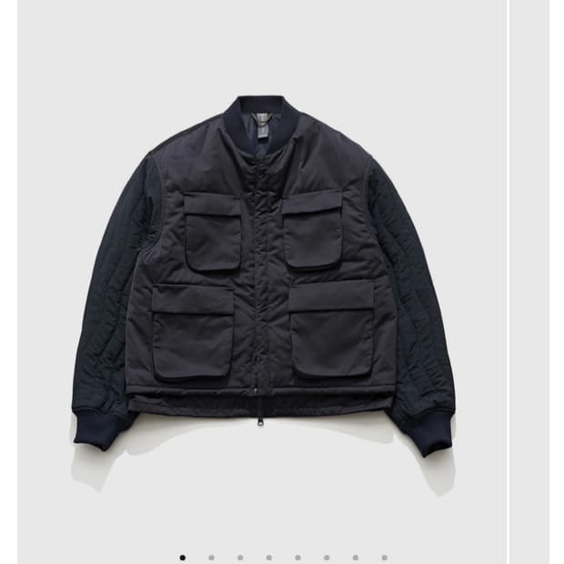 언어펙티드 padded layered flight jacket
