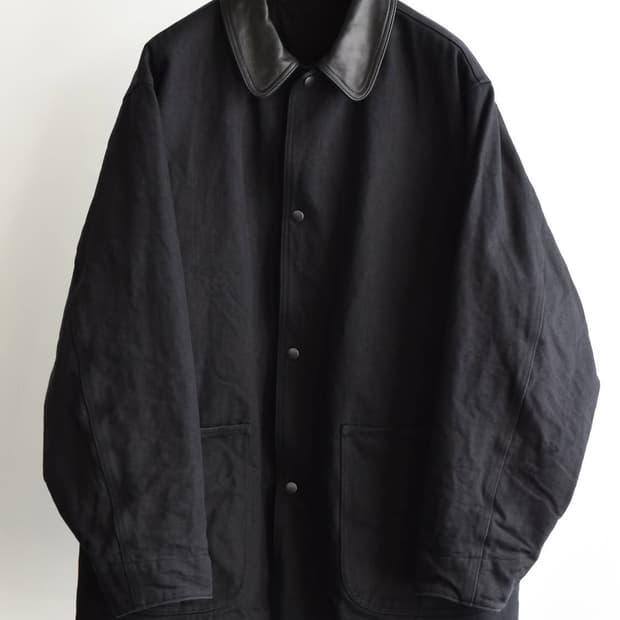 코모리 25aw 데님 레더 워크 자켓