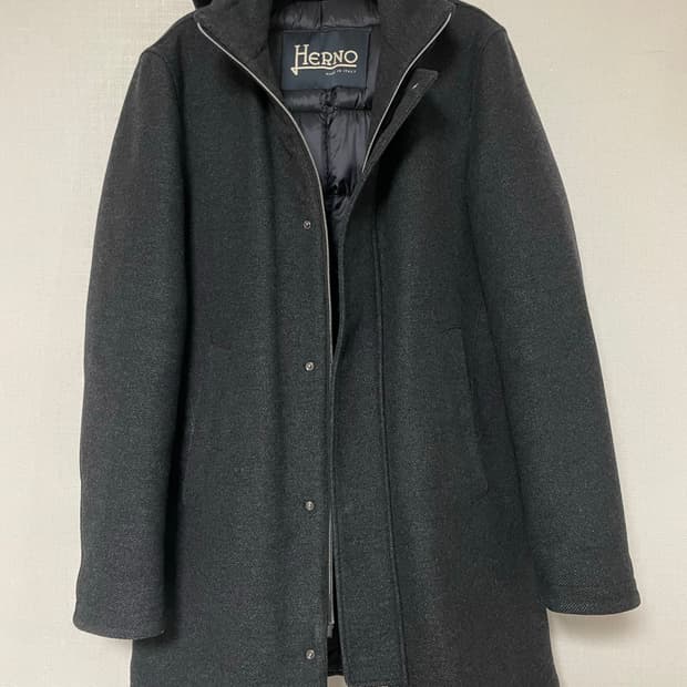 에르노 남성 후드 울 코트 48 매장판 정품
