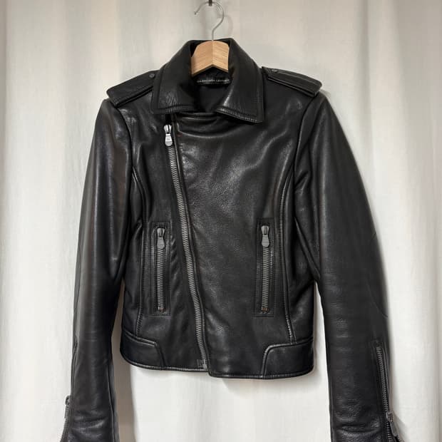 발렌시아가 11aw 모토 바이커 레더 자켓