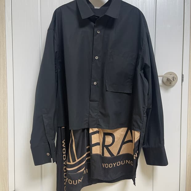 우영미 한정판 스카프 레이어링 셔츠 46 사이즈(105)