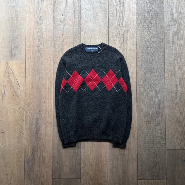 Argyle Pattern Wool Knit