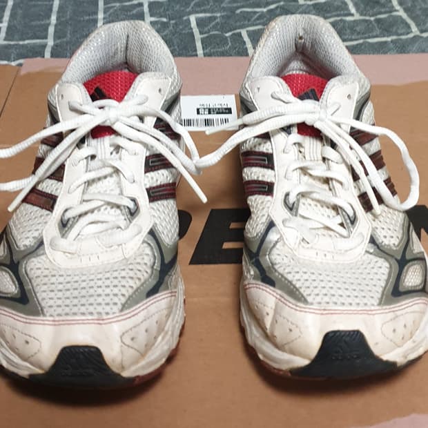 아디다스 매쉬 실버 레드 런닝화 (260)