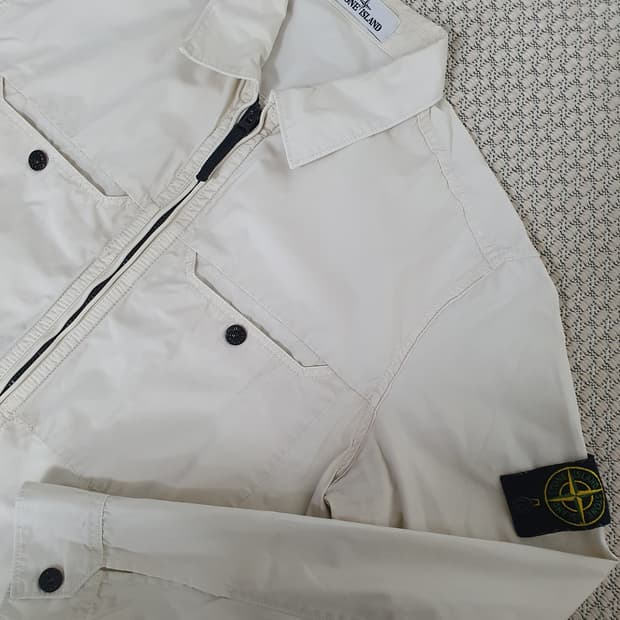 2016 스톤 아일랜드 화이트 두꺼운 오버셔츠