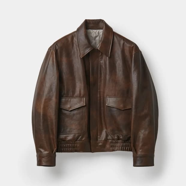 xl 쿠어 베지터블 레더 A-2 자켓(브라운)