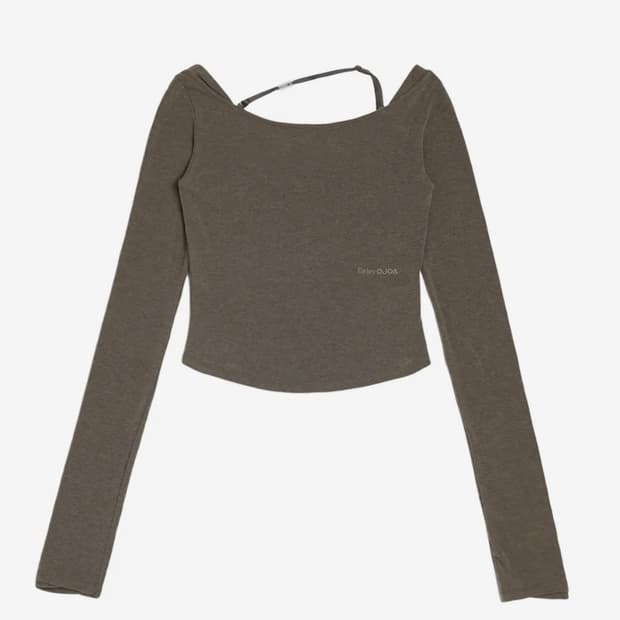 오호스 롱슬리브 티셔츠 브라운 i:e Fluid