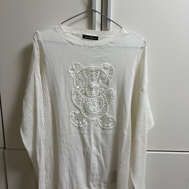 히스테릭글래머 퍽베어 크로셰 니트