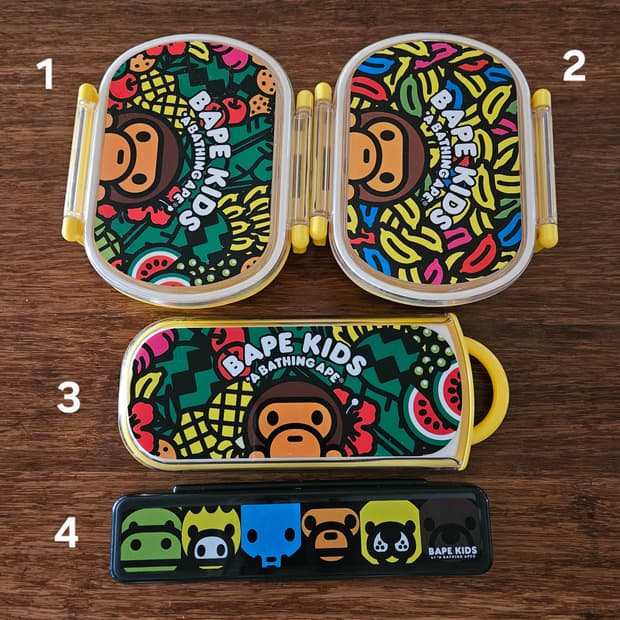 베이프 키즈 도시락통, 수저세트
