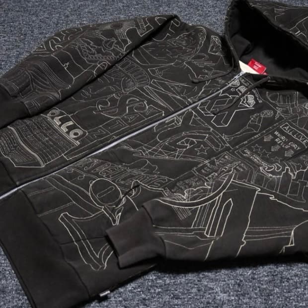 (XL) 슈프림 08AW 업타운 써멀 후드 집업