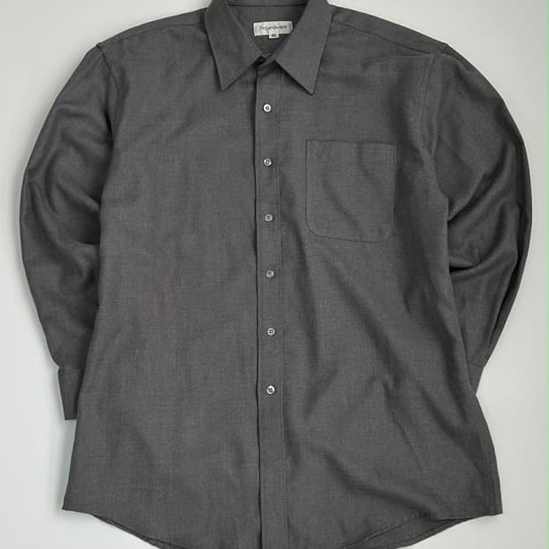 [105] 입생로랑 YSL 시그니처 그레이 버튼 셔츠