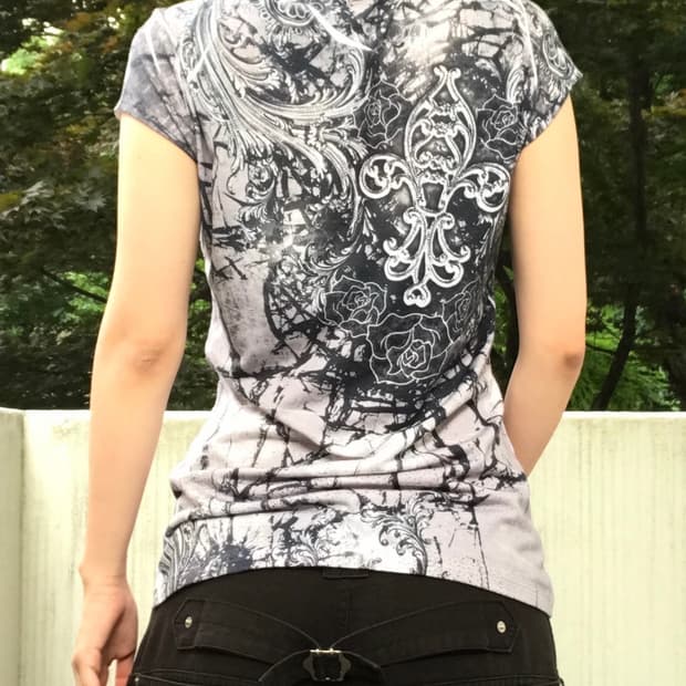00s oriental vintage top
