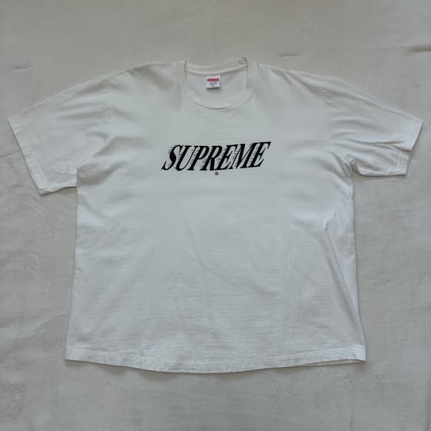 슈프림 슬랩 샷 티셔츠 화이트 - 22FW