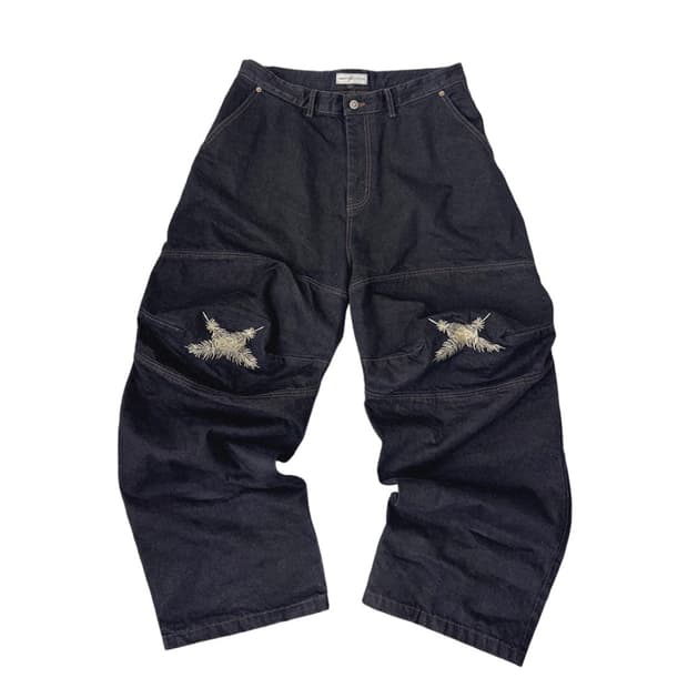 아오이로 오오키 페더 데님 팬츠 다크 인디고 사이즈 1