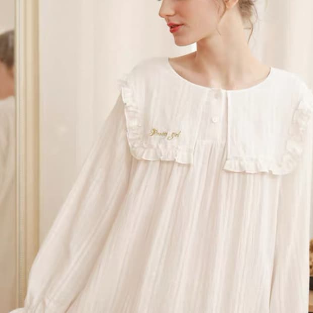 누아젤 화이트 파자마 원피스