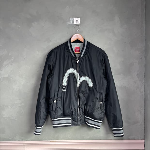 EVISU 에비수 빅로고 봄버 자켓