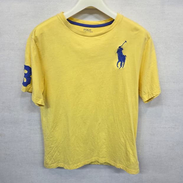 폴로랄프로렌 주니어 빅포니 반팔 노랑 14 16 성인 xs