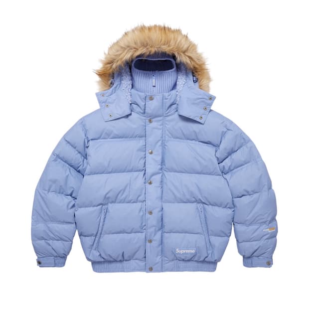 슈프림 페이스마스크 700-필 다운 퍼퍼 자켓 라이트 블루 - 25FW
