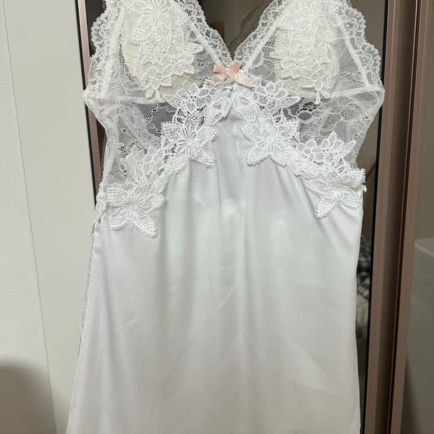 화이트 레이스 슬립 원피스