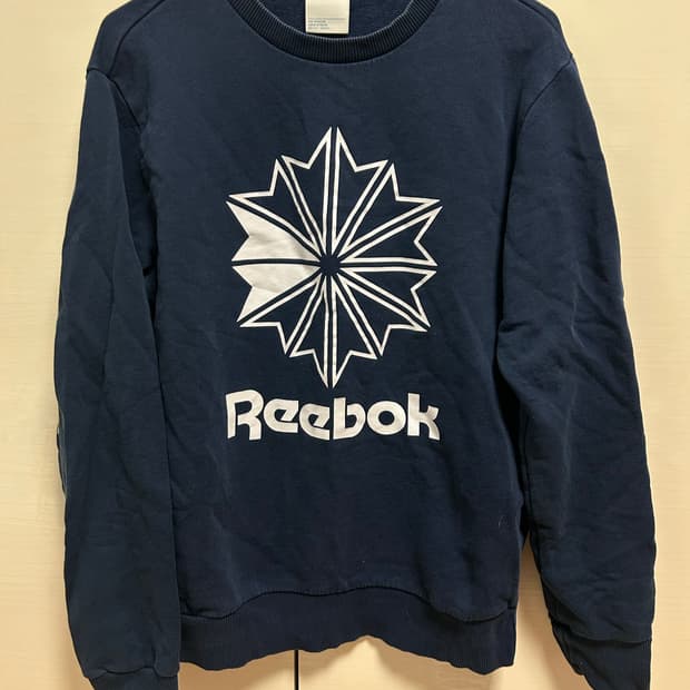 리복 네이비 맨투맨 M