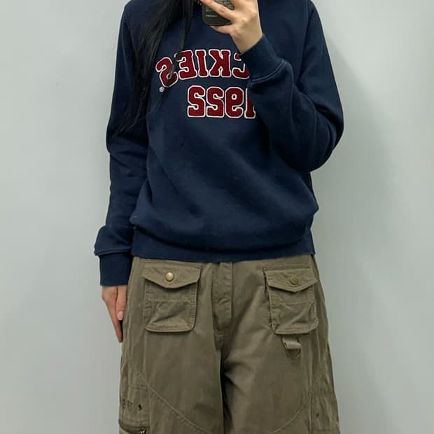 디키즈 y2k 와투케 네이비 맨투맨