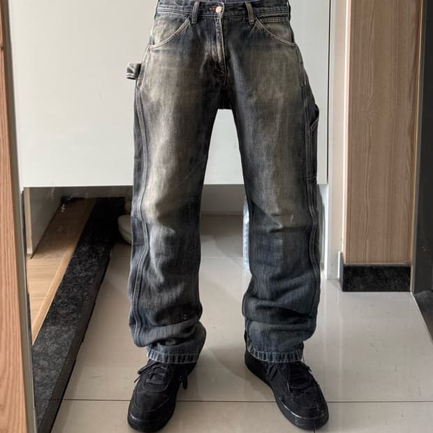 꼼데가르송 옴므 데님 카펜터 팬츠