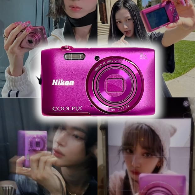 빈티지 디카 니콘 쿨픽스 S3600 핑크
