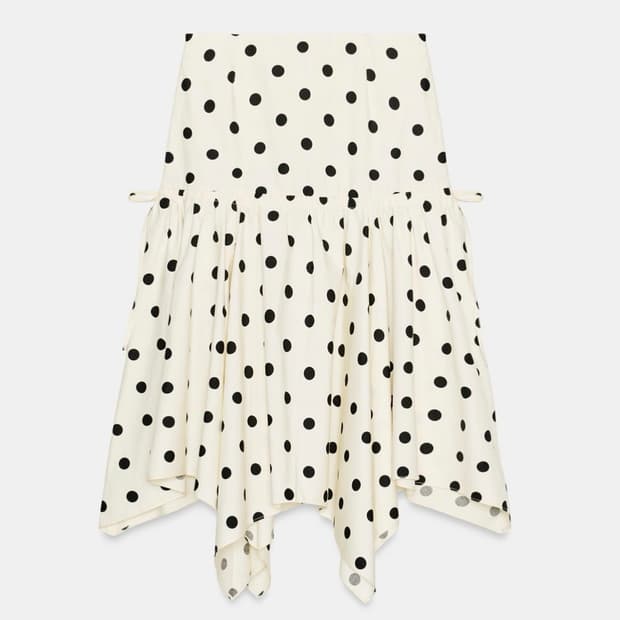 Zara polka dot midi skirt
