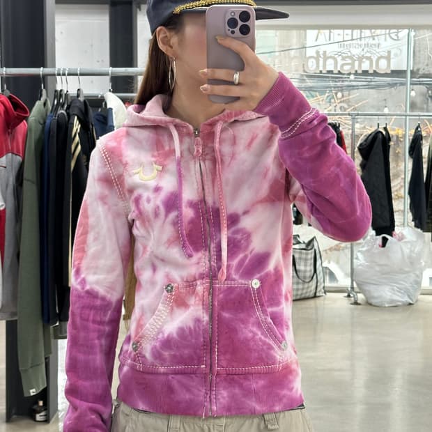 트루릴리전 타이다이 스티치 후드집업