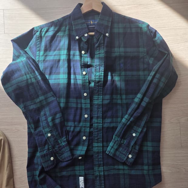 폴로 블랙와치 클래식핏 셔츠 남성  s