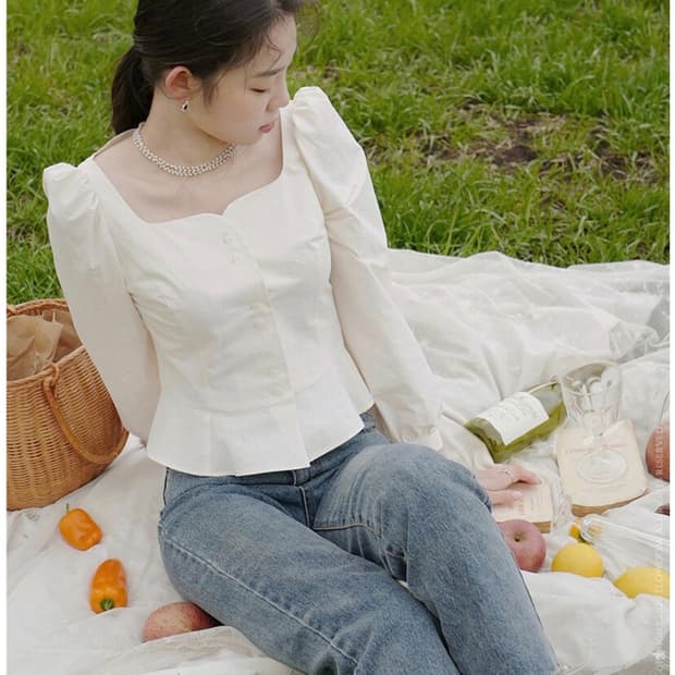 새상품 택o) 플로움 로지 블라우스 rosy blouse