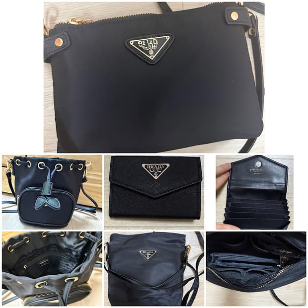 블랙 가방 일괄(카드지갑 포함)