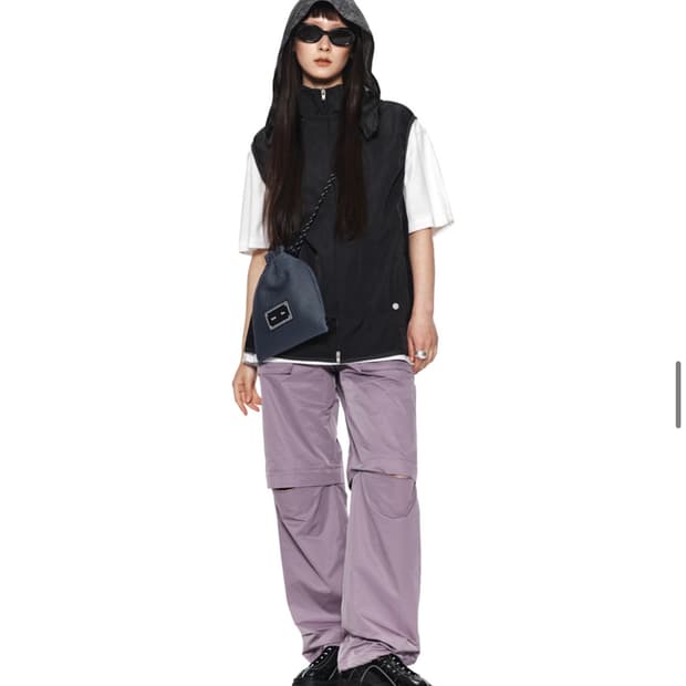 마뗑킴 KNEE ZIP OUT POCKET PANTS IN PURPLE