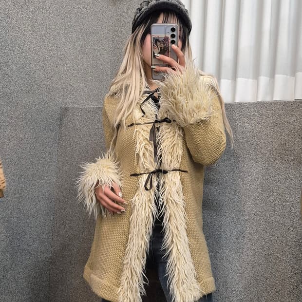 VINTAGE KINT FUR CARDIGAN