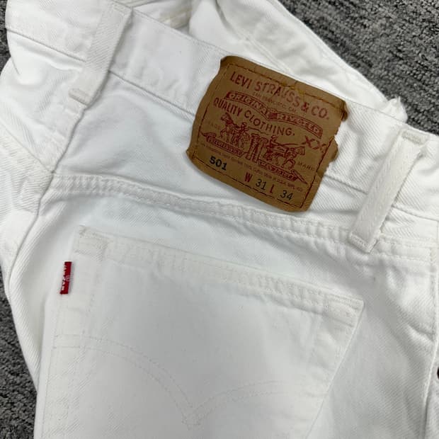 (허단38)90'S 리바이스 USA 501 화이트-M1773