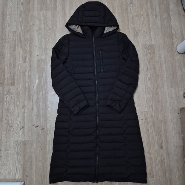 라푸마 여성 프리미엄 구스다운 후드 경량 롱패딩 M(95)