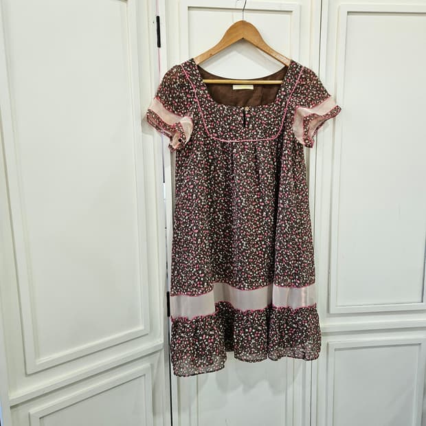 스나이델(snidel) 잔플라워 쉬폰 원피스