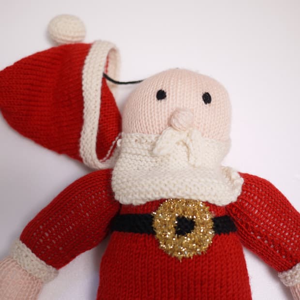 핸드메이드 산타클로스 뜨개 인형