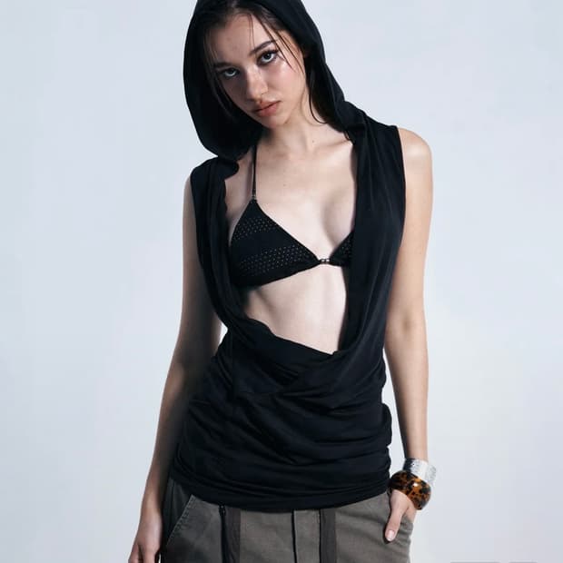 플리즈노팔로우 thea drape hoodie dresses