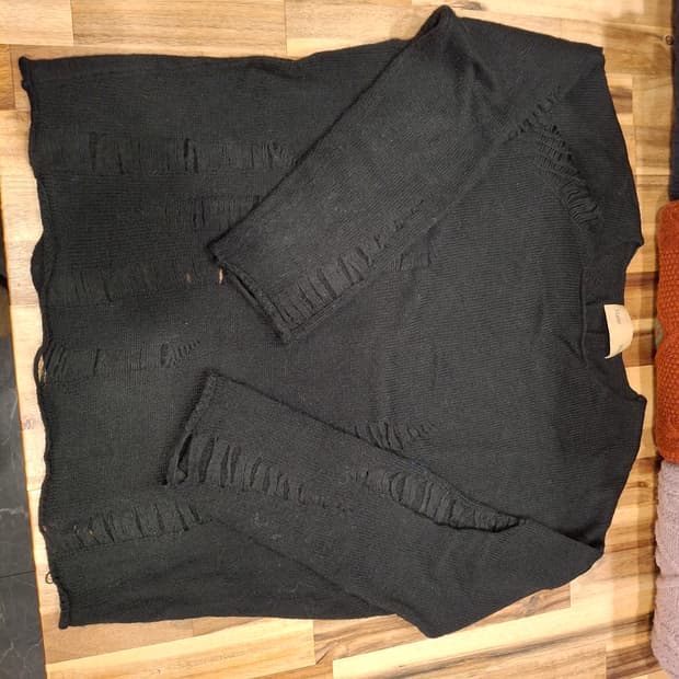 (마지막특가) 마뗑킴 데미지 니트 블랙 