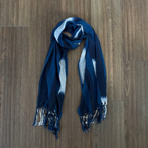 Blue Block Scarf