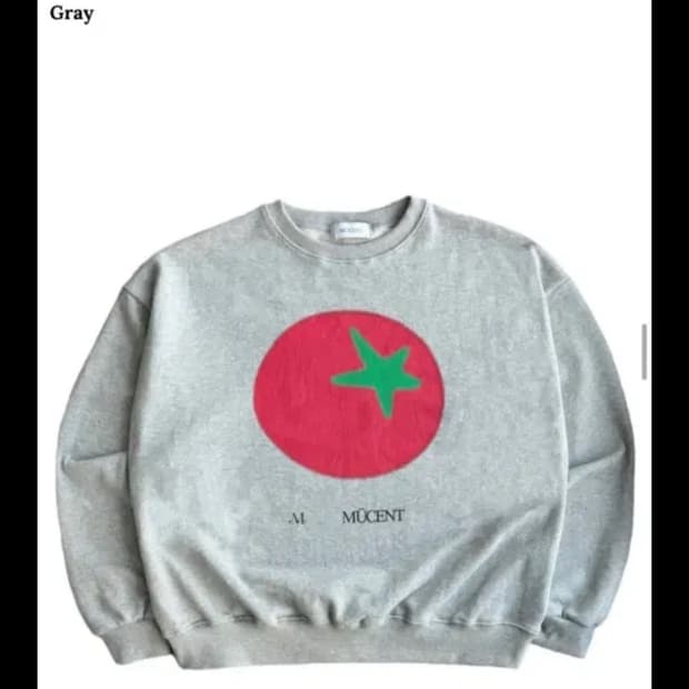 무센트 토마토 프린팅 시그니처 맨투맨