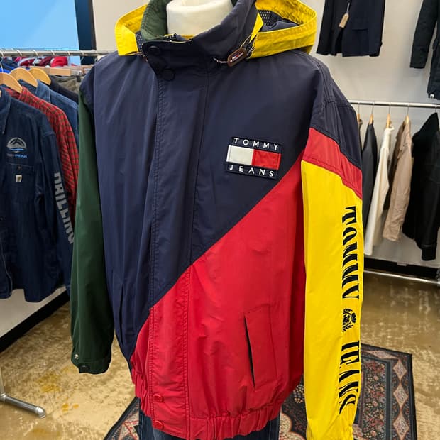 90s 타미 진스 나일론 바람막이 자켓