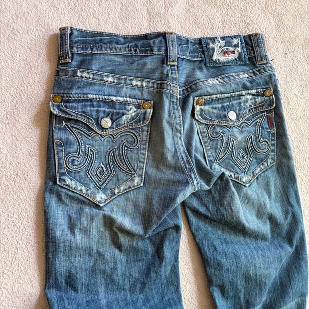 MEK DENIM USA 와이드 부츠컷 데님팬츠