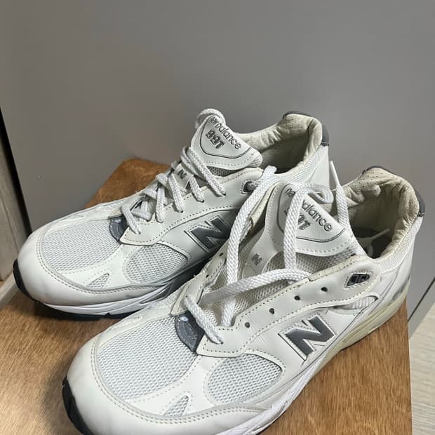 뉴발란스 991 uk 290 화이트 레더