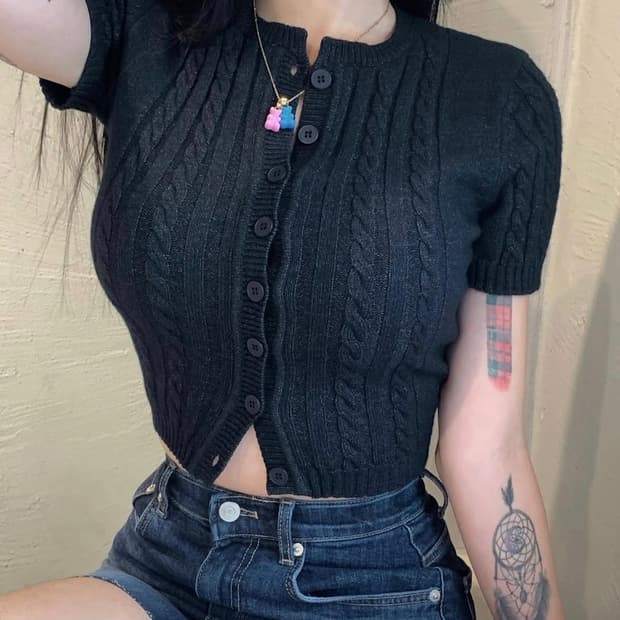 페일제이드 트위스트 가디건 반팔