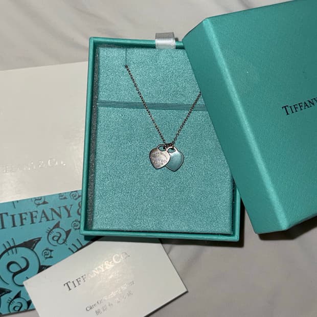티파니앤코 리턴투 더블 하트 팬던트 목걸이