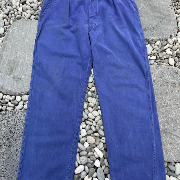 OLD VINTAGE WASHING FADED BLUE 프렌치워크팬츠