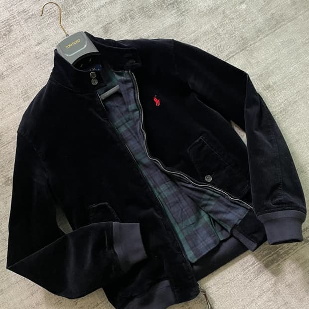 폴로 랄프로렌 코듀로이 바라쿠타 자켓 블랙