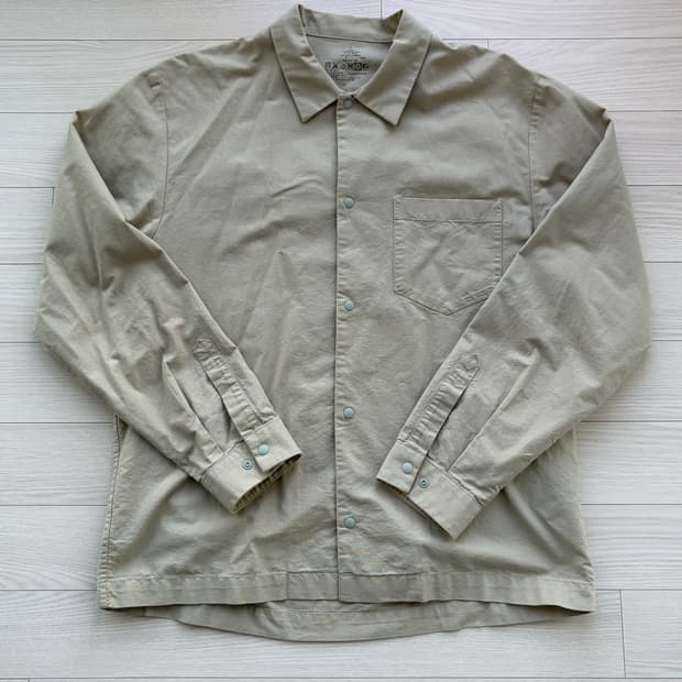 MUJI 무인양품 베이지 코튼 셔츠 자켓 L (103)