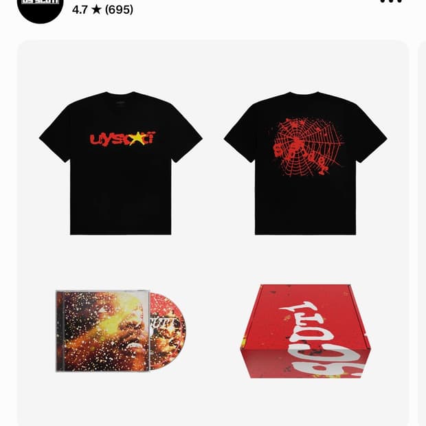 영떡 sp5der uy scuti 티셔츠 + cd